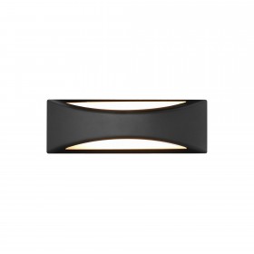 Светильник настенный накладной NUOVO LED 350х120х80 15Вт литой алюм. 3000К IP54 черный 2 луча, duwi