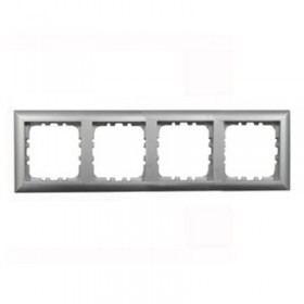 Рамка 4-постовая (сереб. металлик) LK80