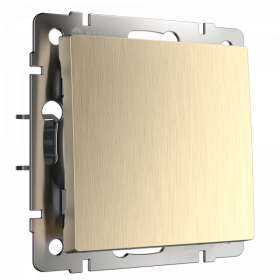WL Выключатель 1кл (шампань рифленый)