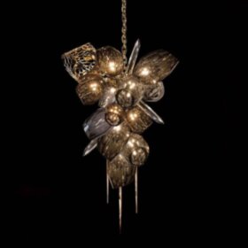 Люстра подвесная Azmidi 118898P/CM G9*31  3000K/gold + Amber