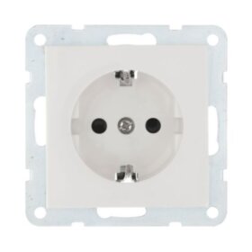 Розетка  с з/к. со шторками (бел.) LK60 (20шт) 1кор.=200шт.