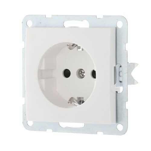 Розетка  с з/к. со шторками (бел.) LK60 (20шт) 1кор.=200шт.