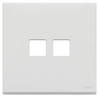 НАКЛАДКА ПЛОСКАЯ, 2 МОДУЛЯ НА 2 КНОПКИ, FLAT, НИКЕЛЬ МАТОВЫЙ