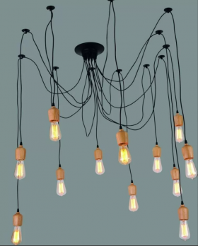 311/12B Yellow деревянный (1/10) Люстра