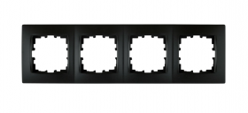Рамка 4-постовая (черный бархат) LK80