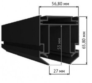 ST003.129.02 Профиль для монтажа SKYLINE 48 в натяжной ПВХ потолок ST-Luce Алюминиевый Длина 2 000мм