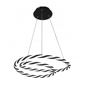 PLC-7065-600 Люстра подвесная светодиодная 100W, 3000-6500K с диммером, пульт ДУ, черный