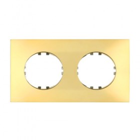 Рамка 2-пост. квадратная  (золото) LK Vintage-Quadro (50шт.) 1кор.=500шт.