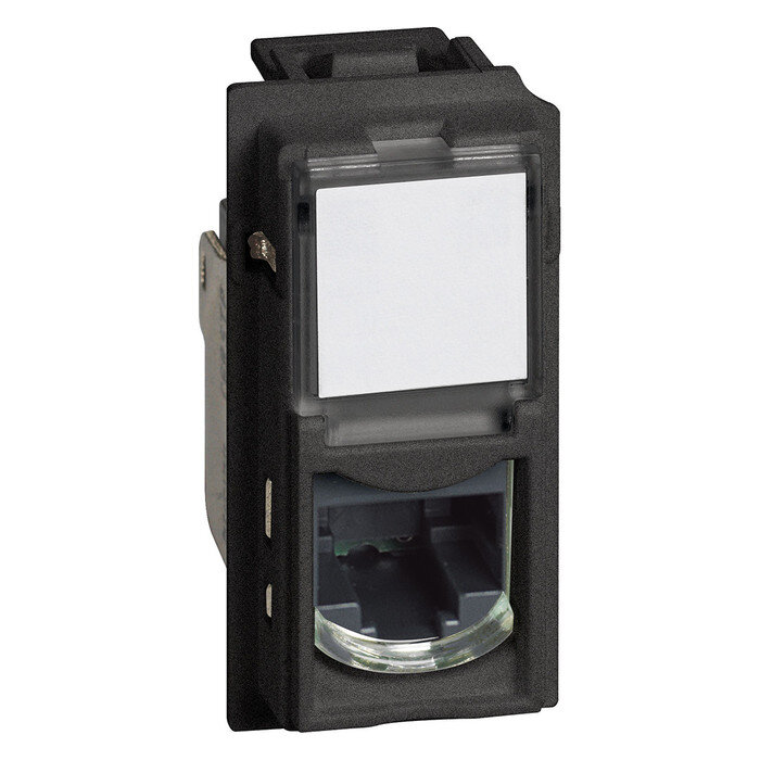 Bt LIVING NOW Розетка компьютерная RJ45 cat5e UTP 1 модуль, Черный