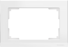 WL белый рамка для 2-ой розетки WL04-Frame-01-DBL-white