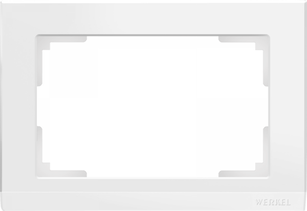 WL белый рамка для 2-ой розетки WL04-Frame-01-DBL-white