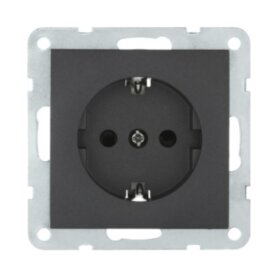 Розетка  с з/к со шторками (черн. бархат) LK60 (20шт) 1кор.=200шт.