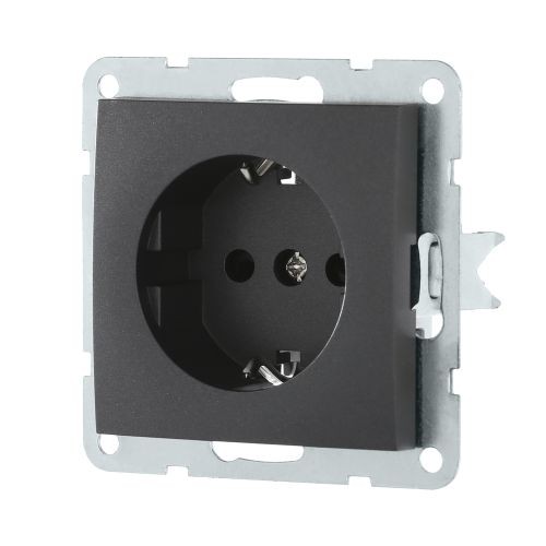 Розетка  с з/к. со шторками (черн. бархат) LK60 (20шт) 1кор.=200шт.