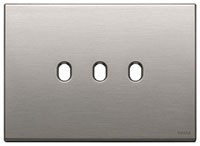 Накладка плоская, 3 модуля на 3 кнопки,Vintage, никель матовый