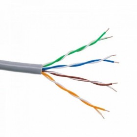 Кабель сетевой UTP 4x2x24 AWG CU CAT5e PVC LE (бухты 305м) (0,305, Бухта, Серый)