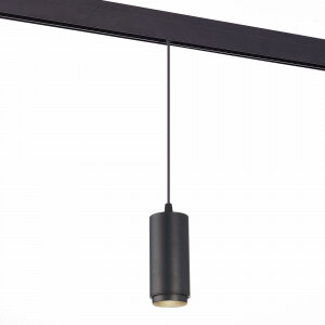 ST357.433.06 Магнитный трековый светильник подвесной ZOOM Черный LED 1*6W 3000K 667Lm Ra>80 10-60о IP20 D60xH120 48V