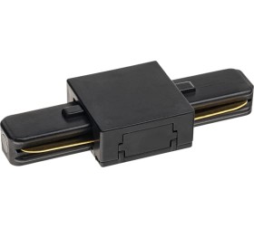 Коннектор трековый, для соединения шинопровода, прямой, жесткий, Artline, пластик/медь, черный