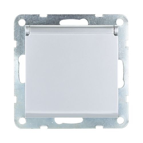 Розетка  с з/к. шторками и крышкой (беж.) LK60 (20шт) 1кор.=200/150шт