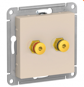 Аудиорозетка 2-м бежевый AtlasDesign