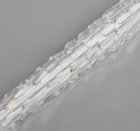 Гирлянда "Сосульки рифленые" 2.5 х 0.5 м, IP65, прозрачная нить, 288 LED, свечение тёплое белое с эф