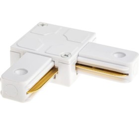 Коннектор трековый, для соединения шинопровода, угловой, жесткий, Artline, пластик/медь, белый