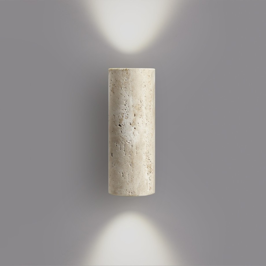 6625/2WL HIGHTECH ODL24 133 бежевый/металл/травертин Настенный светильник IP20 LED GU10 2*7W 220V TR