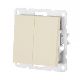 Переключатель 2-кл (матовый бежевый) LK80