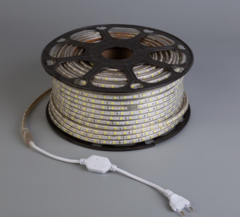 Светодиодная лента 220В,SMD5050, 100 м, IP68, 60 LED, 16-18 Лм/LED, AC, БЕЛЫЙ 2566585