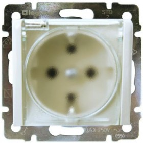 LEGRAND VALENA бел роз 1-ая с\з с крышкой прозрачный