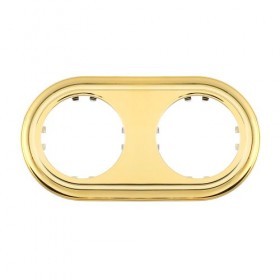 Рамка 2-пост. круглая (золото) LK Vintage-Classic (50шт.) 1кор.=500шт.