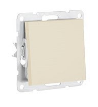 Переключатель перекрестный 1-кл (матовый бежевый) LK80