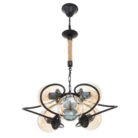 Люстра 85220/6 E27 40Вт черный 52х52х53-83 см   4941654