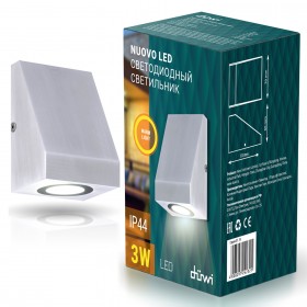 REV Светильник сд уличный 3W 3000K IP44 мат.серебро, duwi