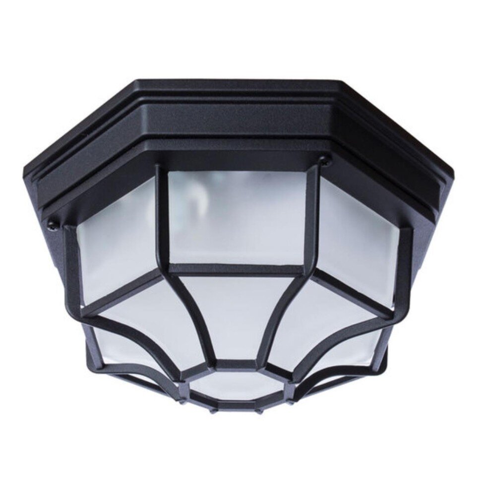 Уличный потолочный светильник Arte Lamp A3100PL-1BK PEGASUS IP44 под лампу 1xE27 60W