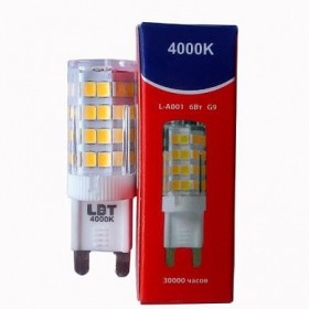 G9  L-A001 4000K    (6W) 50mm*15mm 500шт./коробка