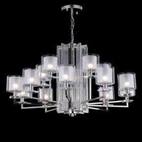 CRYSTAL LUX Люстра NICOLAS SP-PL10+5 NICKEL/WHITE