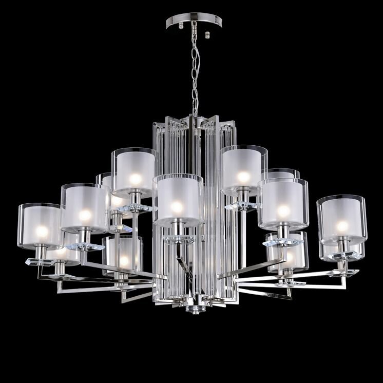 CRYSTAL LUX Люстра NICOLAS SP-PL10+5 NICKEL/WHITE