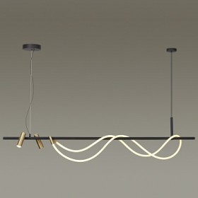 4397/40L HIGHTECH ODL23 263 черный/античная бронза/металл/канат Подвесной св-к с раздельн. вкл IP20