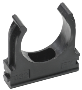 Держатель для труб (клипса) CF32 с защелкой черн