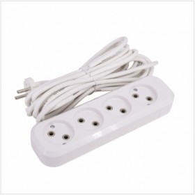 Удлинитель LEEK LE ES 4-х местный,  5 метров 2*1 (40)