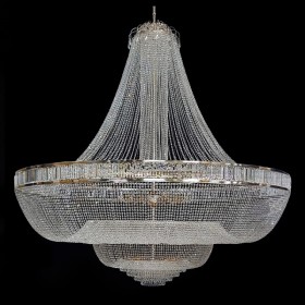 Люстра Хрустальная Водопад Италия.18 ламп E27.диаметр 200 см.высота 90см.проз.. хрусталь.цвет золото