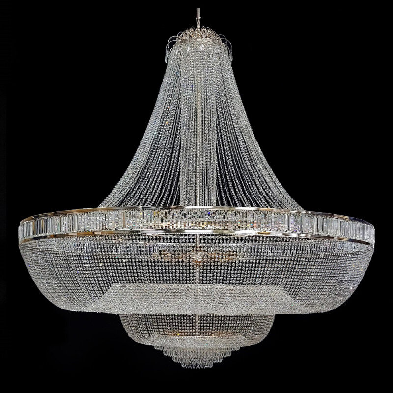 Люстра Хрустальная Водопад Италия.18 ламп E27.диаметр 200 см.высота 90см.проз.. хрусталь.цвет золото