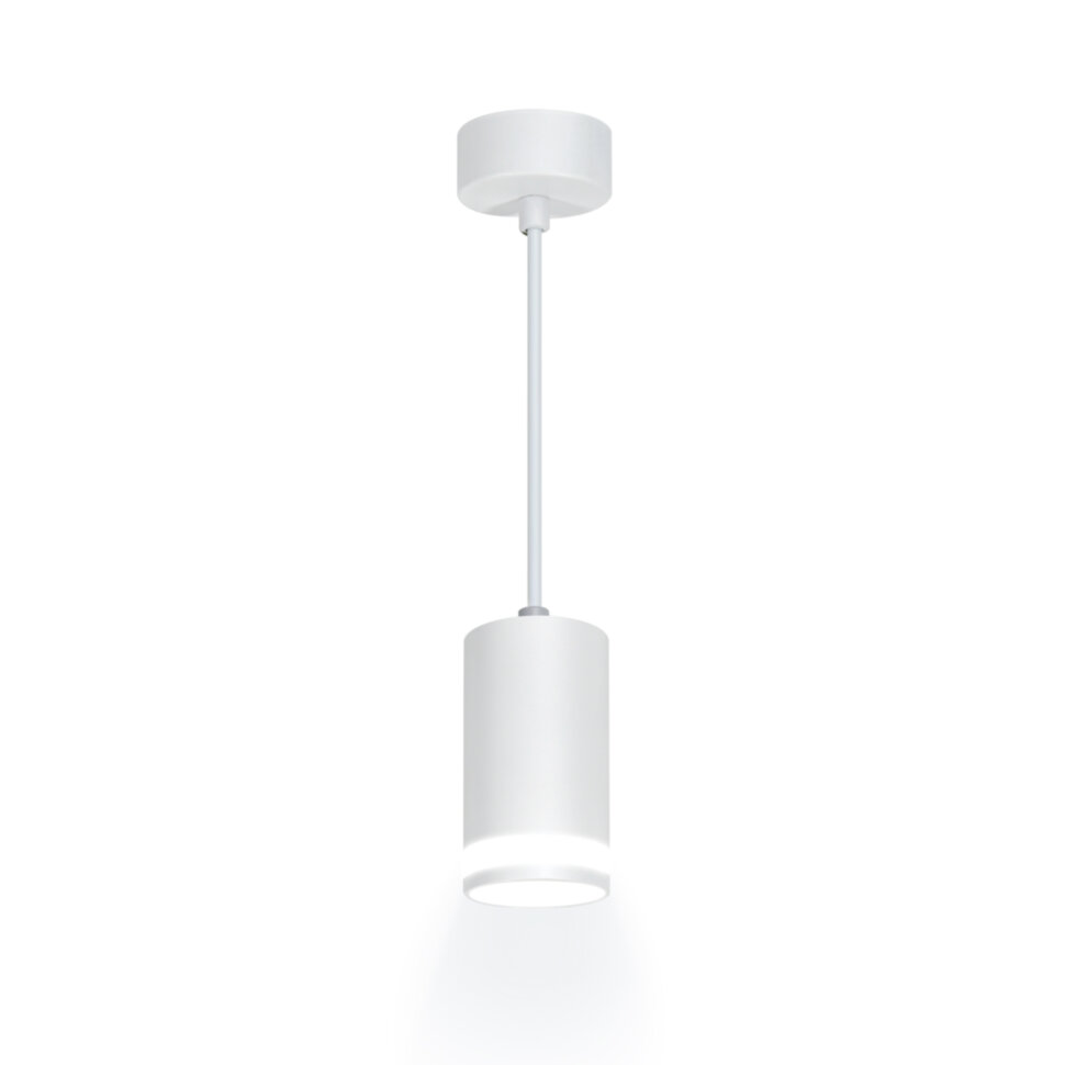 Светильник подвесной ARTON, цилиндр, провод 1м 55х100, GU10, алюминий/стекло, белый, Ritter