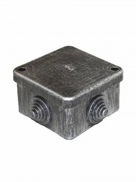 REV Коробка о/п установочная 4 ввода Palazzo, серебро патина, düwi