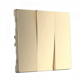 WL Накладка для двойной розетки Еthernet RJ-45 (шампань рифленый)