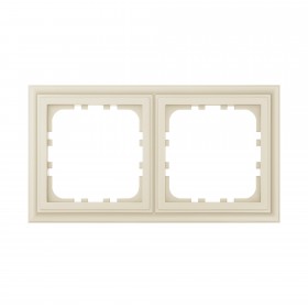 Рамка 2-постовая (бежевый матовый) LK80 CLASSIC