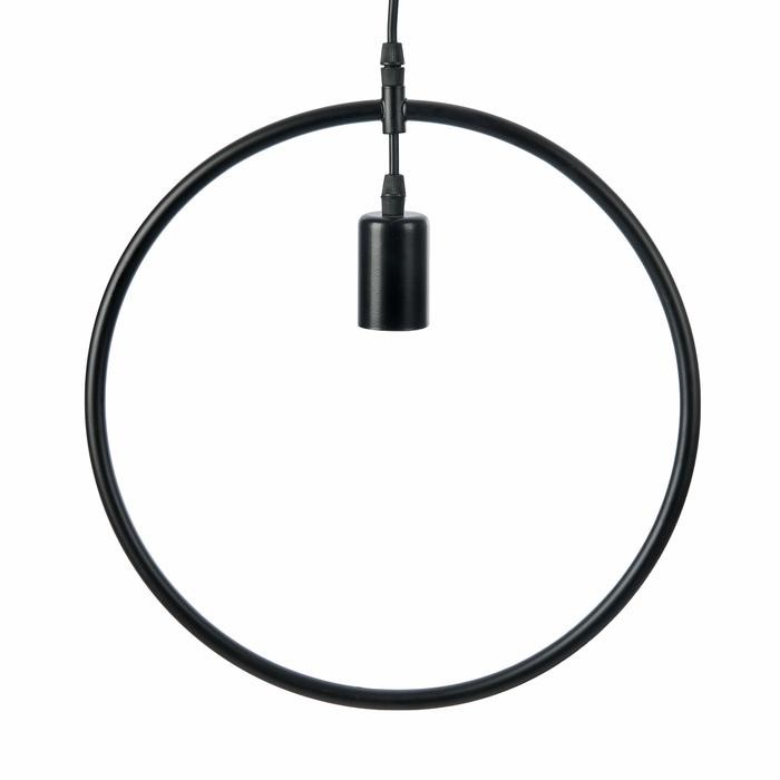 Люстра подвес "Круг" E27 1х40Вт черный 32х32х32 см 2437161