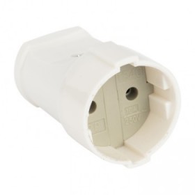 Гнездо штепсельное б/з бел,10А 250В EKF PROxima