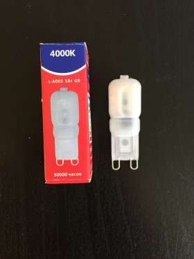 G9  L-A003 4000K    (5W) 50mm*15mm 500шт./коробка