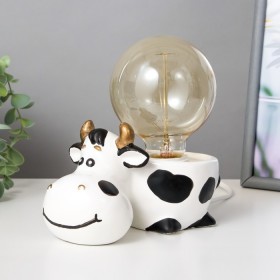 Настольная лампа &quot;Коровка&quot; 11х11х20см 7983557